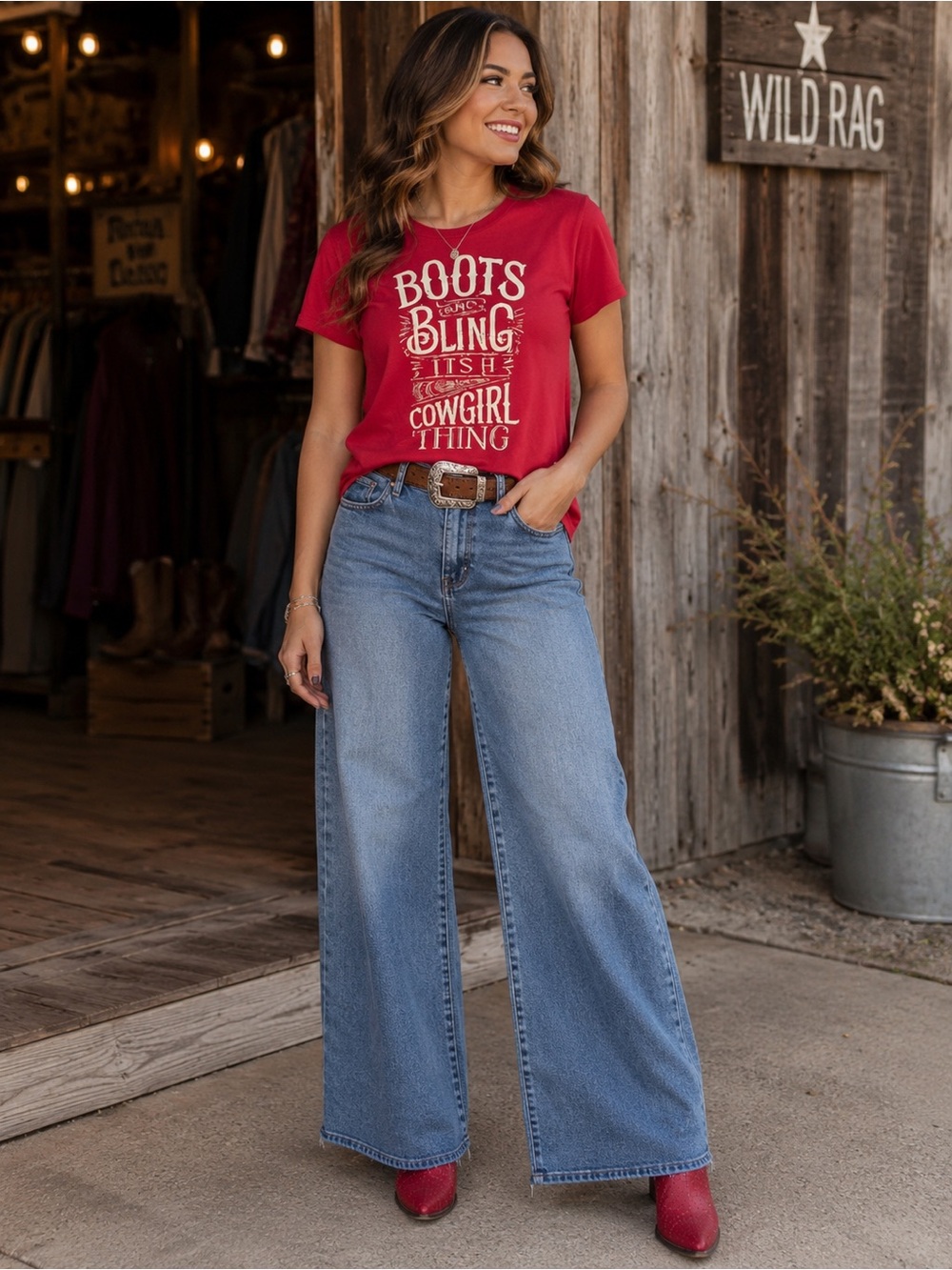 💲Boots & Bling “It’s a Cowgirl Thing” Graphic Tee | XXL | EUC 🤠